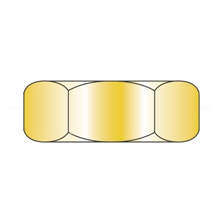 Newport Fasteners Jam Nut, 5/8"-18, Steel, Zinc Yellow, 35/64 in Ht, 600 PK 226671